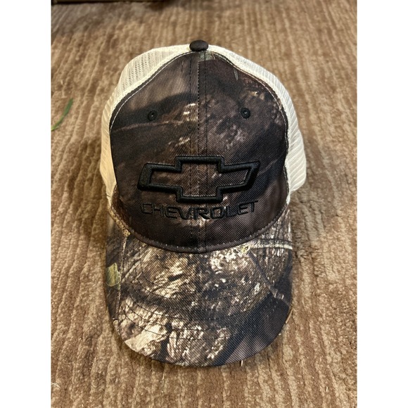 Chevrolet Trucker Hat Camo Mesh Back‎ Adjustable Cap - Picture 1 of 4